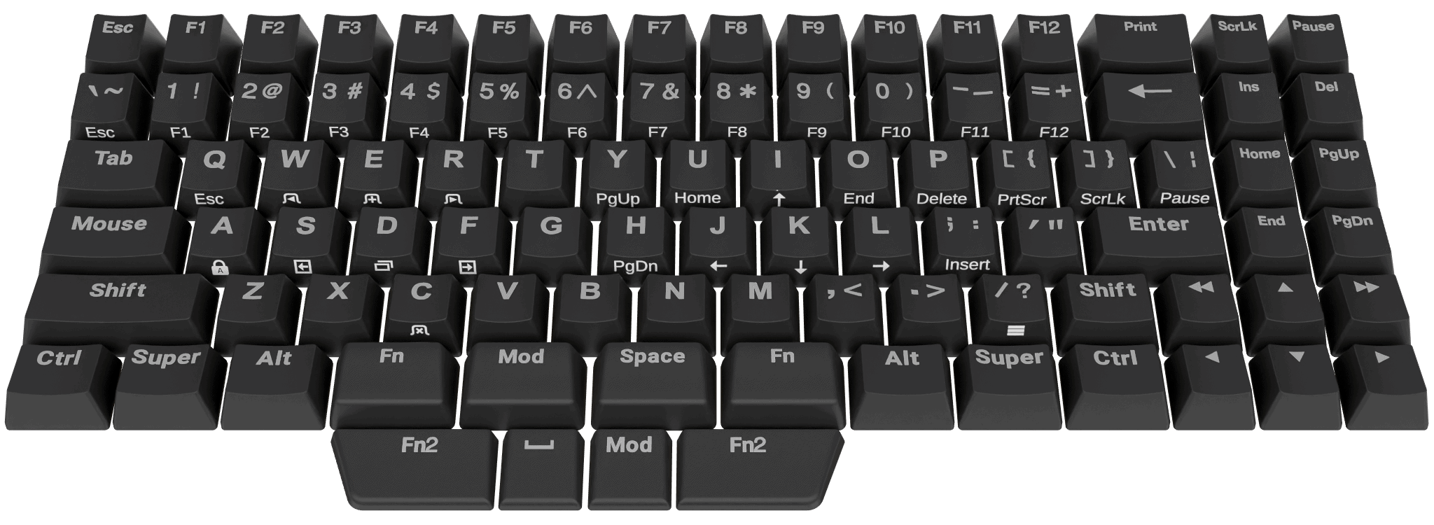 【新品・未使用】UHK 80 Keycap キーキャップ Blank ANSI UHK 80 Keycap Set - Ultimate Hacking Keyboard