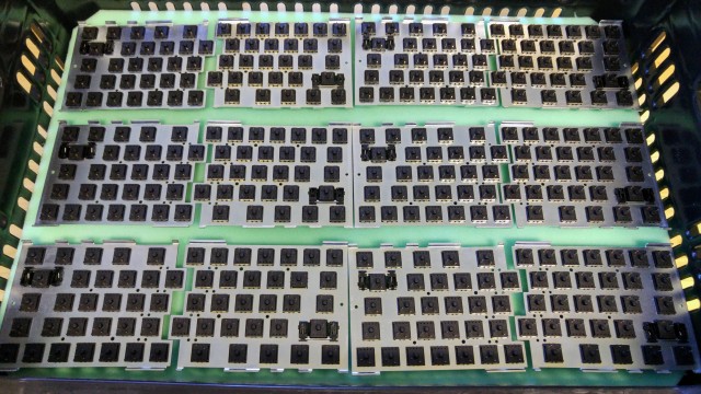 Assembled plates, back side