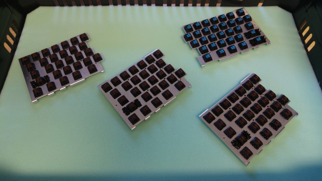 Assembled plates, front side