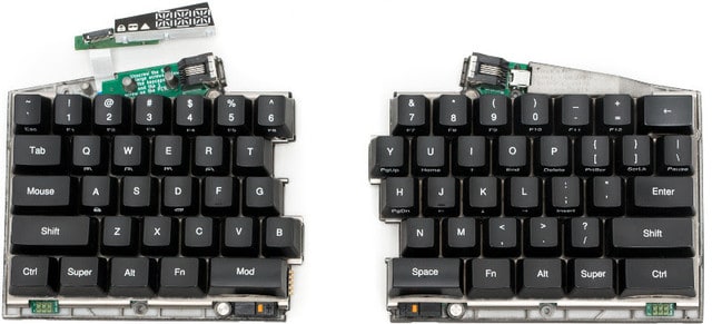 Semi-assembled UHK prototype